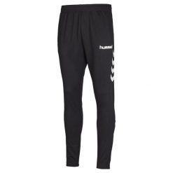 Spodnie dresowe sportowe męskie Hummel Core Poly Pant. Czarne spodnie treningowe długie Hummel, l, bez wzorów, z dresówki. Za 194.00 zł.