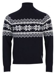 Peak Mountain Sweter "Clyde" w kolorze granatowym rozmiar: XL. Niebieskie swetry nierozpinane Peak Mountain, xl, bez wzorów, bez kołnierzyka, bez ramiączek. Za 253.95 zł.