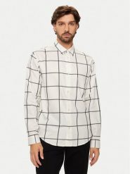 Armani Exchange Koszula 6DZCL5 ZN5FZ 51AW Biały Regular Fit. Białe koszule Armani Exchange, m, bez wzorów, z bawełny, bez kołnierzyka, bez ramiączek. Za 239.99 zł.