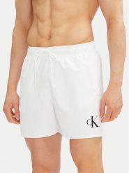 Calvin Klein Swimwear Szorty kąpielowe KM0KM01101 Biały Regular Fit. Białe kąpielówki Calvin Klein Swimwear, l, bez wzorów, z syntetyku. Za 149.99 zł.
