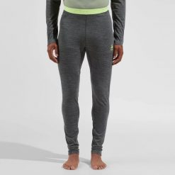 Legginsy termoaktywne męskie Odlo NATURAL Performance Wool. Szare bielizna termoaktywna ODLO, l, bez wzorów, z materiału, bez ramiączek, narciarskie. Za 297.49 zł.
