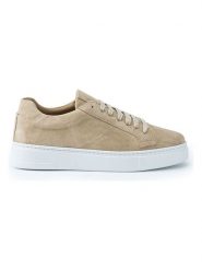 British Passport Skórzane sneakersy w kolorze beżowym rozmiar: 44. Brązowe buty sportowe casual British Passport, bez wzorów, bez zapięcia. Za 376.85 zł.
