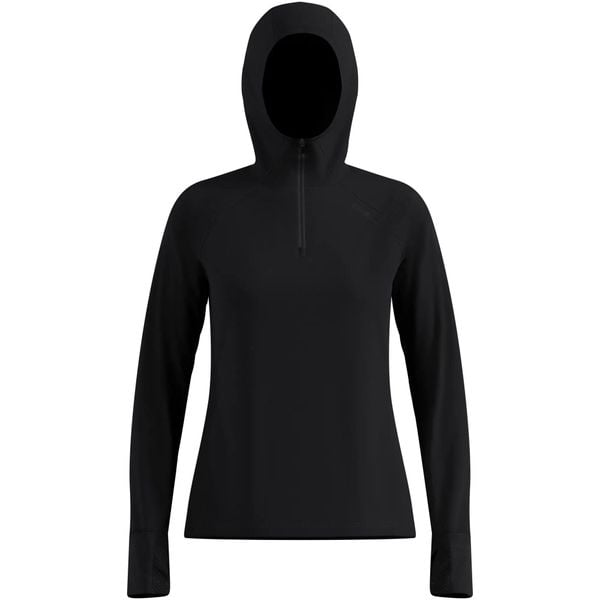 Bluza z kapturem Odlo Mid layer hoody X-ALP. Czarne bluzy z kapturem ODLO, l, bez wzorów, z materiału, z kapturem. Za 499.99 zł.