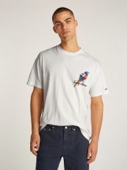TOMMY JEANS Koszulka w kolorze białym rozmiar: L. Białe bezrękawniki Tommy Jeans, l, bez wzorów, z bawełny, bez kołnierzyka, bez ramiączek. Za 172.49 zł.