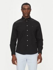 Tommy Hilfiger Koszula Core Flex MW0MW39988 Czarny Regular Fit. Czarne koszule Tommy Hilfiger, m, bez wzorów, z bawełny, bez kołnierzyka, bez ramiączek. Za 229.99 zł.