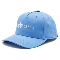 Czapka z daszkiem Alpha Industries. Niebieskie czapki z daszkiem Alpha Industries, bez wzorów. Za 99.99 zł.