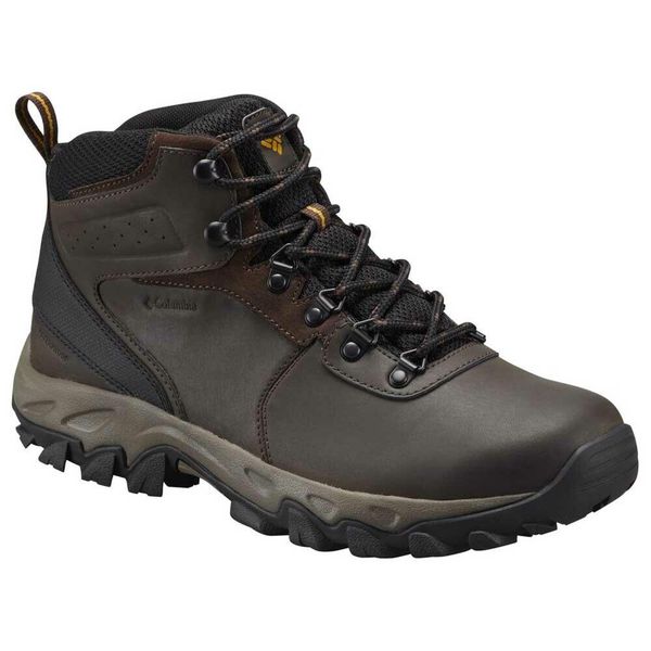Buty trekkingowe męskie Columbia Newton Ridge Plus II. Brązowe buty turystyczne Columbia, bez wzorów, z materiału, bez zapięcia, trekkingowe. Za 343.99 zł.