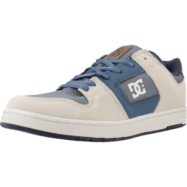 Buty DC MANTECA 4 Niebieski. Białe buty sportowe casual DC Shoes, bez wzorów, ze skóry, bez zapięcia. Za 242.99 zł.