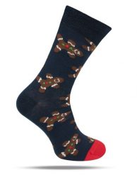 Skarpetki Bawełniane - Tematyczne - Granatowe, Ciastek. Niebieskie skarpety His Story, bez wzorów, z bawełny. Za 29.99 zł.