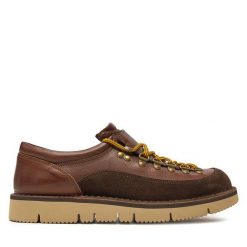 Półbuty Fracap. Brązowe eleganckie półbuty Fracap, bez wzorów, bez obcasa, bez zapięcia. Za 1,439.00 zł.