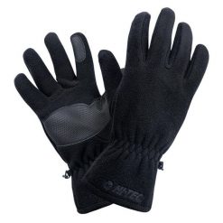Rękawiczki męskie polarowe Hi-Tec Bage - czarne, Rozmiar XXL. Czarne rękawiczki Hi-tec, na zimę, bez wzorów, z gumy. Za 39.99 zł.