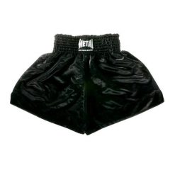 Bokserskie szorty Metal Boxe, Muay Thai, czarne. Czarne szorty METAL BOXE, l, bez wzorów, sportowe. Za 154.00 zł.