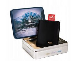 Portfel skórzany Peterson czarny [DH] PTN 363 2-1-1 BLACK. Czarne portfele Peterson, bez wzorów, ze skóry. Za 104.00 zł.