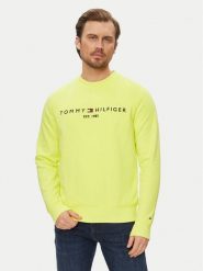 Tommy Hilfiger Bluza Logo MW0MW11596 Żółty Regular Fit. Żółte bluzy Tommy Hilfiger, m, bez wzorów, z syntetyku, bez kaptura. Za 249.99 zł.