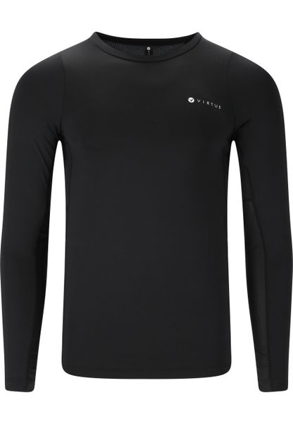 Koszulka kompresyjna z długim rękawem Virtus Jasp. Czarne odzież kompresyjna VIRTUS, m, bez wzorów, z materiału, na fitness i siłownię. Za 154.00 zł.