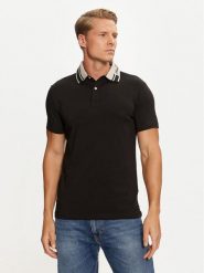Guess Polo M4BP66 J1314 Czarny Regular Fit. Czarne koszulki polo Guess, m, z aplikacjami, z bawełny, bez kołnierzyka, bez ramiączek. Za 129.99 zł.