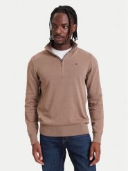 G-Star Sweter Refined D30783-E813 Beżowy ciemny Regular Fit. Brązowe swetry rozpinane G-Star, m, bez wzorów, z bawełny, bez kołnierzyka, bez ramiączek. Za 389.99 zł.