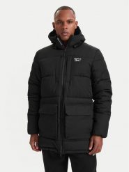 Reebok Kurtka zimowa RCC00077 Czarny Regular Fit. Czarne kurtki Reebok, na zimę, m, bez wzorów, z syntetyku, bez kaptura. Za 449.99 zł.
