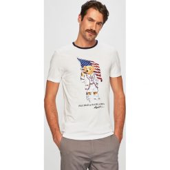 Polo Ralph Lauren - T-shirt. Białe koszulki polo sportowe Polo Ralph Lauren, bez wzorów, z bawełny, bez kołnierzyka, bez ramiączek. Za 339.90 zł.