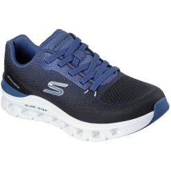 Buty sportowe męskie Skechers Glide step Pro waverra. Niebieskie buty trekkingowe Skechers, bez wzorów, z tkaniny, bez zapięcia, trekkingowe, skechers sport. Za 318.99 zł.