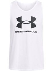 Under Armour Top sportowy w kolorze białym rozmiar: M. Białe t-shirty sportowe Under Armour, bez wzorów, bez ramiączek, outdoorowe. Za 61.89 zł.