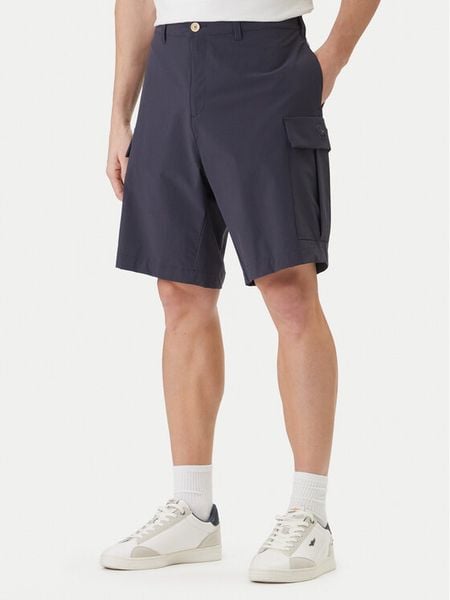 Aeronautica Militare Szorty materiałowe 261BE0277UCT04291 Granatowy Regular Fit. Niebieskie szorty Aeronautica Militare, m, bez wzorów, z materiału. Za 429.99 zł.