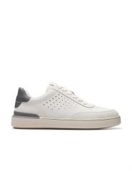 Clarks Skórzane sneakersy "Courtlite Run" w kolorze białym rozmiar: 42. Białe buty do biegania Clarks, bez wzorów, bez zapięcia. Za 248.45 zł.
