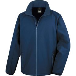 Kurtka Result Softshell Printable. Niebieskie kurtki RESULT, l, bez wzorów, z materiału, bez kaptura. Za 198.00 zł.