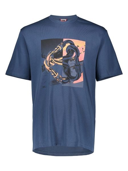 The North Face Koszulka w kolorze granatowym rozmiar: L. Niebieskie bezrękawniki The North Face, l, bez wzorów, z bawełny, bez kołnierzyka, bez ramiączek. Za 122.38 zł.