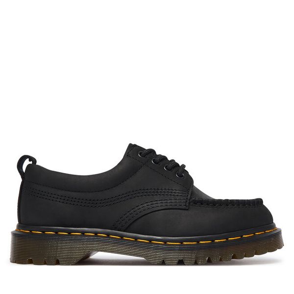 Półbuty Dr. Martens. Czarne eleganckie półbuty Dr. Martens, bez wzorów, bez obcasa, bez zapięcia. Za 899.99 zł.
