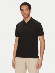 Calvin Klein Polo LV04LB220G Czarny Regular Fit. Czarne koszulki polo CALVIN KLEIN, l, bez wzorów, z syntetyku, bez kołnierzyka, bez ramiączek. Za 209.99 zł.