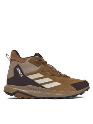 Adidas Trekkingi Terrex Anylander Leather Mid Hiking KJ5213 Brązowy. Brązowe buty trekkingowe Adidas, bez wzorów, ze skóry, bez zapięcia. Za 439.99 zł.