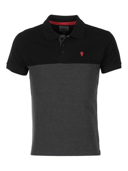 Degré Celsius Koszulka polo "Caloste" w kolorze antracytowo-czarnym rozmiar: XL. Czarne koszulki polo Degré Celsius, xl, bez wzorów, z bawełny, bez kołnierzyka, bez ramiączek. Za 106.38 zł.