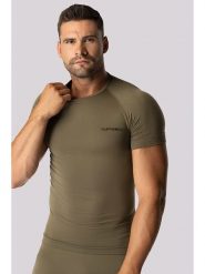 Spaio Koszulka termiczna "Alpha" w kolorze khaki rozmiar: M. Brązowe t-shirty sportowe Spaio, bez wzorów, z materiału, bez ramiączek, outdoorowe. Za 113.90 zł.