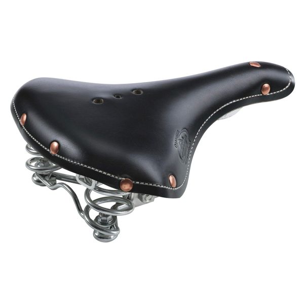 Selle Monte Grappa klasyczne skórzane siodełko z sprężynami czarne. Czarne sztyblety SELLE MONTE GRAPPA, bez wzorów, z materiału, bez obcasa, bez zapięcia. Za 454.95 zł.