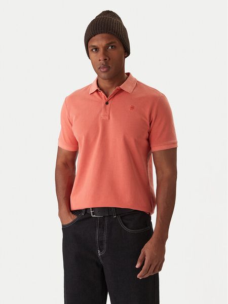 G-Star Raw Polo Dunda D11595-D756 Pomarańczowy Slim Fit. Brązowe koszulki polo G-Star, l, bez wzorów, z bawełny, bez kołnierzyka, bez ramiączek. Za 182.99 zł.