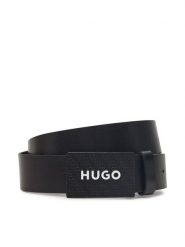 HUGO Pasek 50536879 Czarny. Czarne paski Hugo, bez wzorów, ze skóry. Za 250.99 zł.