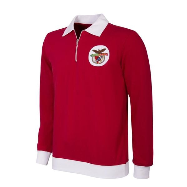 Kurtka/bluza retro piłkarska - Dorośli - SL Benfica 1962-63 - Czerwona. Czerwone kurtki COPA FOOTBALL, xl, bez wzorów, bez kaptura. Za 380.89 zł.