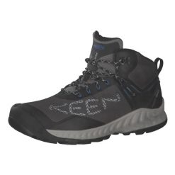 Buty trekkingowe męskie Keen Nxis Evo WP. Czarne buty trekkingowe Keen, bez wzorów, z materiału, za kostkę, bez zapięcia. Za 469.00 zł.
