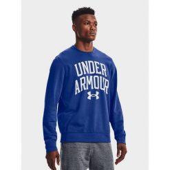 Bluza fitness męska UNDER ARMOUR Rival Terry Crew. Niebieskie bluzy Under Armour, m, bez wzorów, bez kaptura. W wyprzedaży za 165.84 zł.