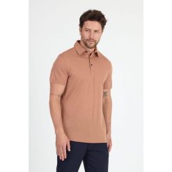 Koszulka Polo z 100% Wełny Merino (170 g/m² - Piqué). Brązowe koszulki polo sportowe WOOLONA, m, bez wzorów, z wełny, bez kołnierzyka, bez ramiączek. W wyprzedaży za 288.00 zł.