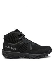 Mammut Trekkingi Ultimate III Mid Gtx GORE-TEX 3030-04680-0001-1080 Czarny. Czarne botki sznurowane Mammut, bez wzorów, z gore-texu, bez obcasa, bez zapięcia. Za 759.99 zł.