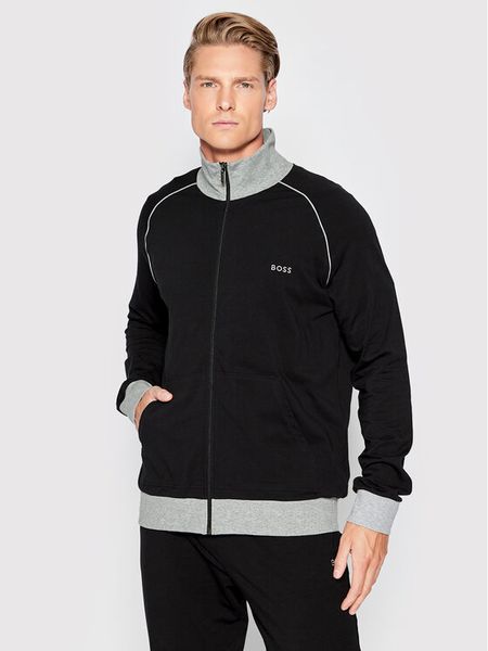 Boss Bluza Mix&Match 50469548 Czarny Regular Fit. Czarne bluzy Boss, m, bez wzorów, z bawełny, bez kaptura. Za 249.99 zł.