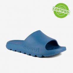Klapki męskie Coqui. Niebieskie klapki Coqui, z materiału. Za 126.99 zł.