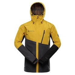 Kurtka męska turystyczna wodoodporna 10.000 Norem 3. Zielone kurtki przeciwdeszczowe Alpine Pro, m, bez wzorów, bez kaptura. W wyprzedaży za 729.00 zł.