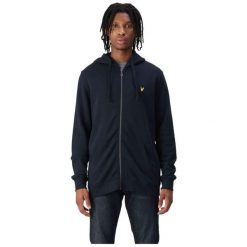 Bluza z kapturem i zamkiem błyskawicznym Lyle & Scott. Niebieskie bluzy z kapturem LYLE AND SCOTT, xl, bez wzorów, z materiału, z kapturem. Za 312.35 zł.