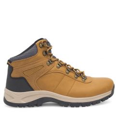 Trekkingi Sprandi. Brązowe botki sznurowane Sprandi, bez wzorów, bez obcasa, bez zapięcia. Za 199.99 zł.