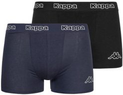 Kappa bokserki męskie 2-pack, bawełna/elastan S. Czarne bokserki Kappa, m, bez wzorów, z bawełny. Za 54.59 zł.