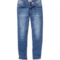 Dżinsy ze stretchem Regular Fit Tapered bonprix niebieski "used". Jeansy marki Under Armour. Za 99.99 zł.