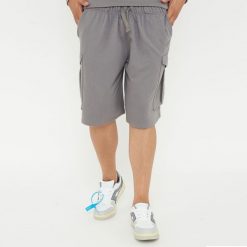 Szorty sportowe F9 CARGO szare. Szare krótkie spodenki sportowe Legea, m, bez wzorów, z bawełny. Za 84.00 zł.